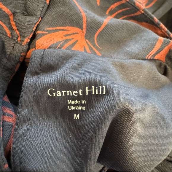 Garnet Hill Mock-Neck Knit Maxi Dress Floral Sleeveless Stretch M - Picture 7 of 7